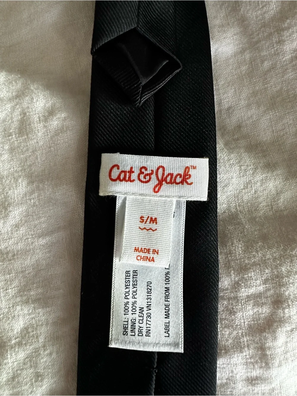 Cat & Jack Black Kids Pre-Tied Necktie